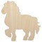 Majestic Standing Horse Unfinished Wood Shape Piece Cutout for DIY Craft Projects